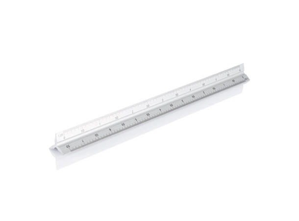 Linjal triangle aluminium, 30cm 